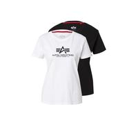 Alpha Industries New Basic Big Logo T-Shirt 2 Pack Camisetas Talla XS - Negro/Blanco