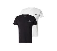Alpha Industries Basic Small Logo T-Shirt 2 Pack Camisetas Talla 3XL - Negro/Blanco