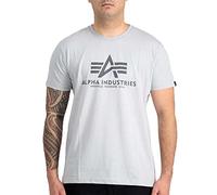 Alpha Industries Camiseta para Hombre con Logotipo básico, Color Gris Pastel, Color Gris., XL
