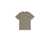 Alpha Industries Camo Logo Puff Print Backprint T-Shirt Camisetas Talla L - Verde oliva