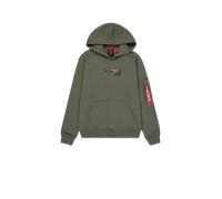 Alpha Industries Camo Panel Hoodie Sudaderas y sudaderas con capucha Talla XL - Verde