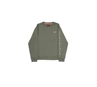 Alpha Industries Camo Sleeve Crewneck Sudadera para Hombre Dark Olive M