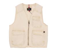 Alpha Industries - Chaleco Vintage Denim Cremallera Blanco - Jackets - Hombre - Beige - M -