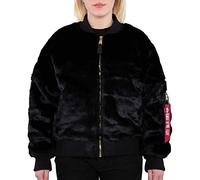 ALPHA INDUSTRIES Chaqueta bomber MA-1 OS Fur Wmn para mujer, color negro, Negro, XL