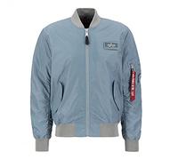 Alpha Industries Chaqueta Bomber MA-1 TTC para Hombre Bombardero y Vuelo, Greyblue, XL