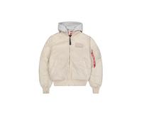 ALPHA INDUSTRIES Chaqueta de entretiempo beige / gris / rojo / blanco XL beige / gris / rojo / blanco