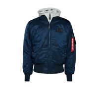 ALPHA INDUSTRIES Chaqueta de entretiempo 'MA-1 D-Tec' azul oscuro / gris claro / rojo / negro M azul oscuro / gris claro / rojo / negro