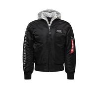 ALPHA INDUSTRIES Chaqueta de entretiempo 'MA-1 D-Tec SE' gris / rojo / negro / blanco S gris / rojo / negro / blanco