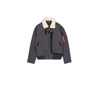 ALPHA INDUSTRIES Chaqueta de entretiempo gris oscuro / rojo / negro / blanco, Talla S