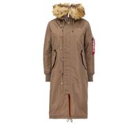 Alpha Industries Chaqueta de invierno Long Fishtail para mujer Taupe