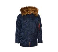 ALPHA INDUSTRIES Chaqueta de invierno 'N3B VF 59' azul oscuro / marrón / rojo vivo / blanco XS azul oscuro / marrón / rojo vivo / blanco
