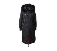 ALPHA INDUSTRIES Long Fishtail Chaqueta, Negro (Black-03), Large para Mujer