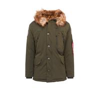 ALPHA INDUSTRIES Chaqueta de invierno 'Polar' chamois / oliva / rojo vivo / blanco L EUR