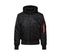 Alpha Industries MA-1 Zip Hood Backprint Slim Chaquetas bomber Talla L - Negro/Blanco