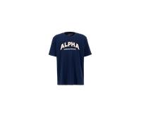 Alpha Industries College T-Shirt Camisetas Talla 3XL - Azul oscuro