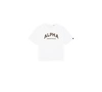 Alpha Industries College T-Shirt Camisetas Talla L - Blanco