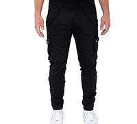 ALPHA INDUSTRIES Combat LW Pantalones, Hombre, Negro (Black - 03), 28