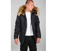 Alpha Industries Explorer Abrigo, Schwarz (Rep.Blue 03), Medium para Hombre