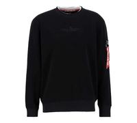 Alpha Industries Felpa a Doppio Strato da uomo Suéter pulóver, Black, Large para Hombre