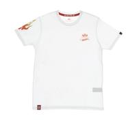 Alpha Industries - Flame Tee Hot Wheels T-Shirt - Tops - Hombre - Blanco - S -