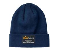 Alpha Industries Gorro de Punto acrílico Crew Beanie Clima frío, Ultra Navy, Talla única para Hombre