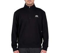 ALPHA INDUSTRIES Half Zip Sweater SL Sudadera, Black, 3XL para Hombre
