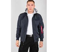 ALPHA INDUSTRIES Chaqueta de entretiempo 'MA-1 TT' azul noche / gris moteado / rojo / blanco M azul noche / gris moteado / rojo / blanco
