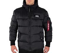 ALPHA INDUSTRIES Hooded Alpha FD Chaqueta, Negro (Black/Red-94), XL para Hombre