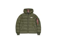 Alpha Industries Hooded Puffer Alpha Faux Down Chaquetas de invierno Talla 3XL - Verde oscuro