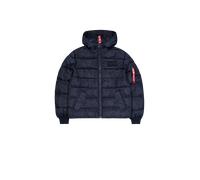 Alpha Industries Hooded Puffer Alpha Faux Down Chaquetas de invierno Talla S - Azul