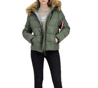Alpha Industries Chaqueta de invierno Hooded Puffer para mujer Sage-Green