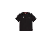 Alpha Industries Logo Track Tape T-Shirt Camisetas Talla M - Negro