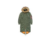 Alpha Industries Long Fishtail Field Jacket Chaquetas de invierno Talla S - Verde oliva