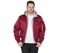 ALPHA INDUSTRIES MA-1 D-Tec Chaqueta, Rojo (Burgundy-184), XXL para Hombre