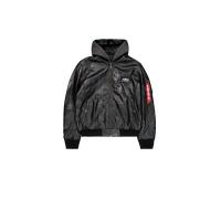 Alpha Industries MA-1 D-Tec Leather Chaquetas de cuero Talla M - Negro