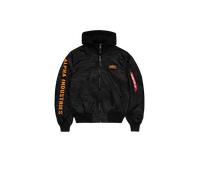 Alpha Industries MA-1 D-Tec Sleeve Embroidery Chaquetas bomber Talla XL - Negro/Naranja