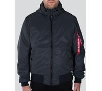 Alpha Industries MA-1 Hooded Reflective Chaqueta, negro, tamaño S para Hombres