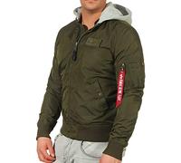 Alpha Industries Ma-1 Tt Hood Chaqueta Bomber, Hombre, Dark Green, XL