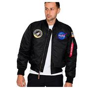 ALPHA INDUSTRIES MA-1 VF NASA Chaqueta bomber, Negro, M para Hombre