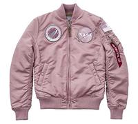 ALPHA INDUSTRIES MA-1 VF NASA Chaqueta, Rosa (Silver Pink-397), S para Mujer