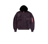 Alpha Industries MA-1 Zip Hood Back EMB Chaqueta bomber para hombre Plum S