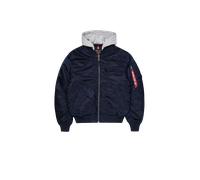 Alpha Industries MA-1 Zip Hood Back Embroidery Chaquetas Talla 2XL - Azul oscuro