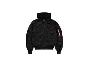 Alpha Industries MA-1 Zip Hood Backprint Chaquetas bomber Talla M - Negro/Reflejo