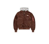 Alpha Industries MA-1 Zip Hood Backprint Bomber Chaqueta para hombre Powder Brown XL
