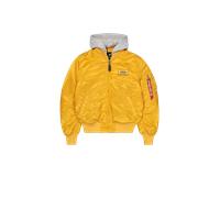 Alpha Industries MA-1 Zip Hood Backprint Slim Chaquetas bomber Talla L - Amarillo