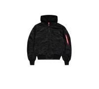 Alpha Industries MA-1 Zip Hood Backprint Slim Chaquetas bomber Talla L - Negro/Blanco