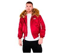 Alpha Industries Men Winter Jacket 45 P Hooded Custom, Größe:S, Farbe:Commander Red