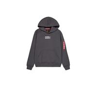 Alpha Industries Metal Plate Hoody Sudadera con Capucha, Vintage Grey, L para Hombre