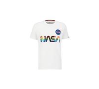 Alpha Industries NASA Reflective Metal T-Shirt Camisetas Talla XL - Blanco/Rojo