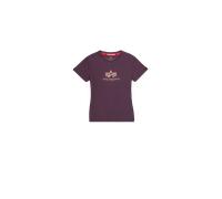 Alpha Industries New Basic Big Logo T-Shirt Camisetas Talla XS - Ciruela